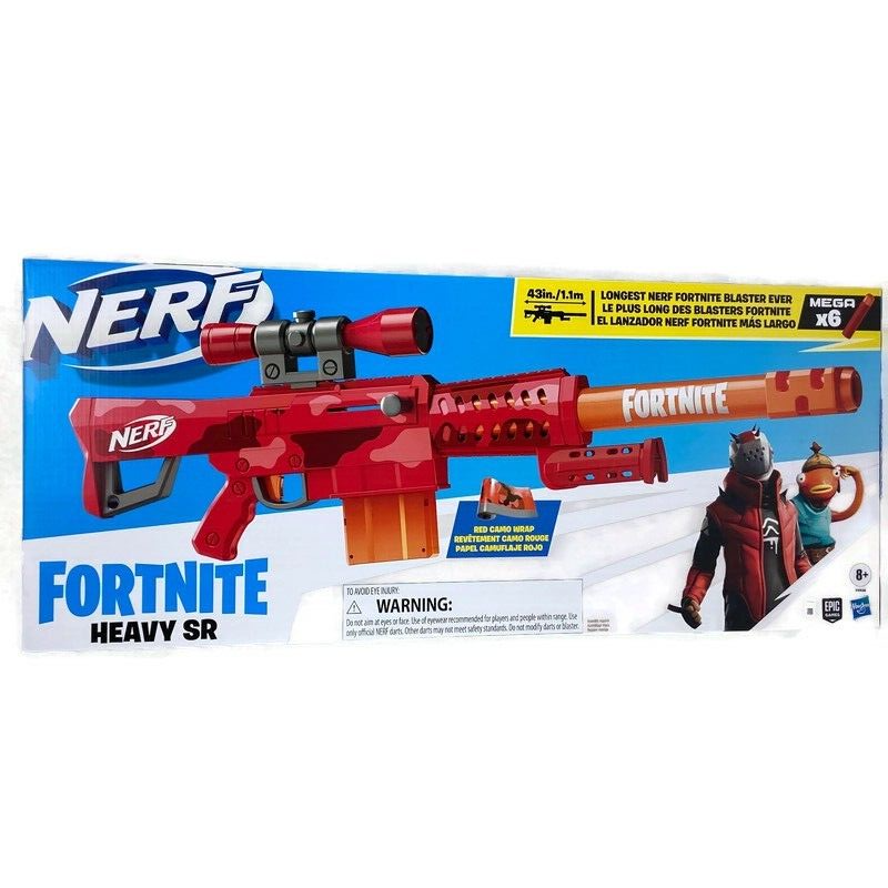 Open Box Nerf Fortnite Heavy SR Blaster Sniper Rifle Guns Boys Toy Foam  Dart Gun 195166120836