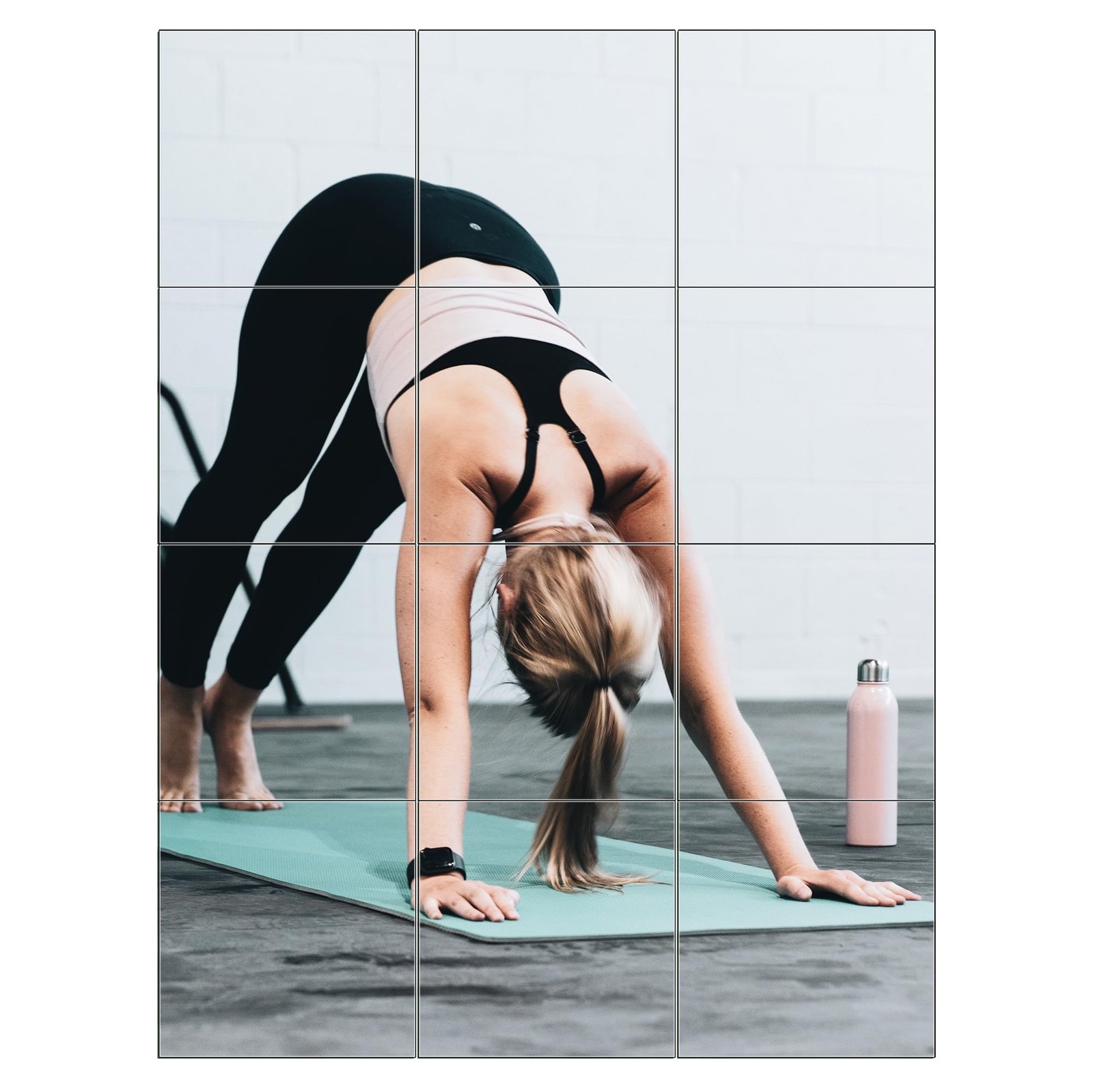 Ruomeng Home Gym Mirror Tiles - 10" x x 12Pcs Full 10"x10"-12pcs, Glass 