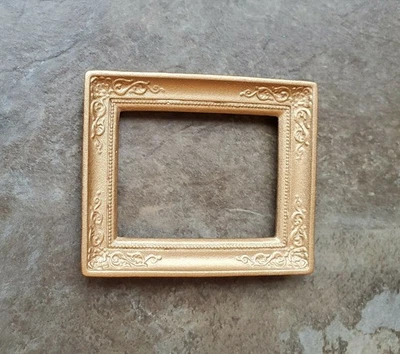 STREETS AHEAD Dollhouse Picture Frame Fancy Gold for Painting 1:12 Scale Miniature Accessory