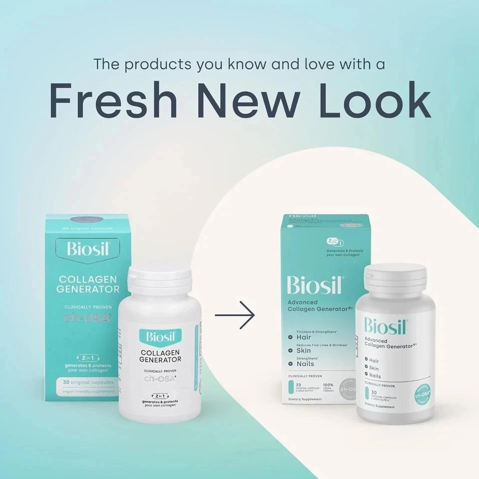 Generador de Colágeno Biosilo con ch-OSA ayuda a generar colágeno 120 Cápsulas 1 Paquete Foto 2 de 4