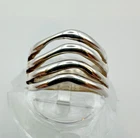 Vintage Mexico .925 Sterling Silver Modernist Multi Band Ring Size 7.75