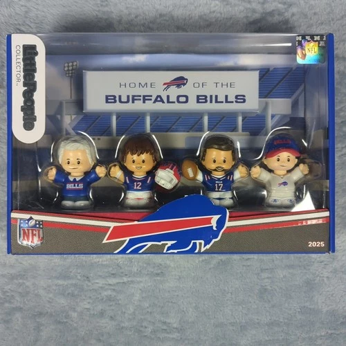 Fisher Price Little People Collector Buffalo Bills NFL 4 Figure Set Josh Allen