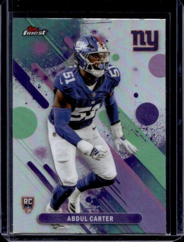 2025 Topps Finest Abdul Carter RC Refractor Rookie #37 Giants