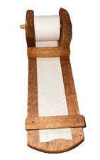 Vintage Wooden Wall Mounted Paper Dispenser CottageCore Rustic Grocery List