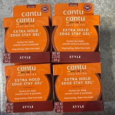 4 PACK CANTU EDGE Stay Extra Hold Gel Shea Bu...