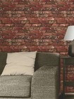 Rustic Brick Effect Wallpaper 10m Red Fine Decor FD31285