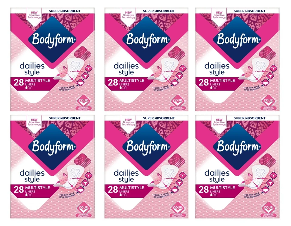 Bodyform Dailies Multistyle Normal Slipeinlagen 28 pro Packung 6 Stück