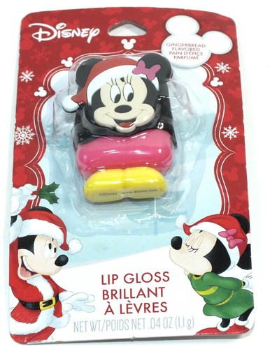 Disney Holiday Lip Gloss Minnie Mouse Santa Hat Christmas Gingerbread Flavor D22 - Picture 9 of 12