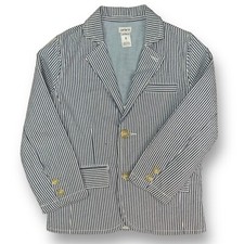 Carter s Boys Suit Jacket Size 6 Blue Pinstripe Sport Blazer with Pockets