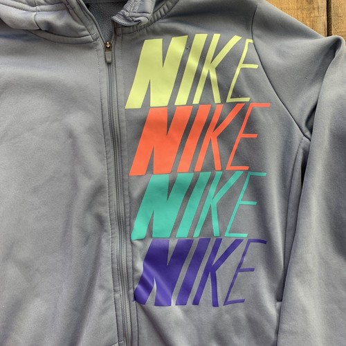Nike Blue Zip Front Hooded Jacket Women 