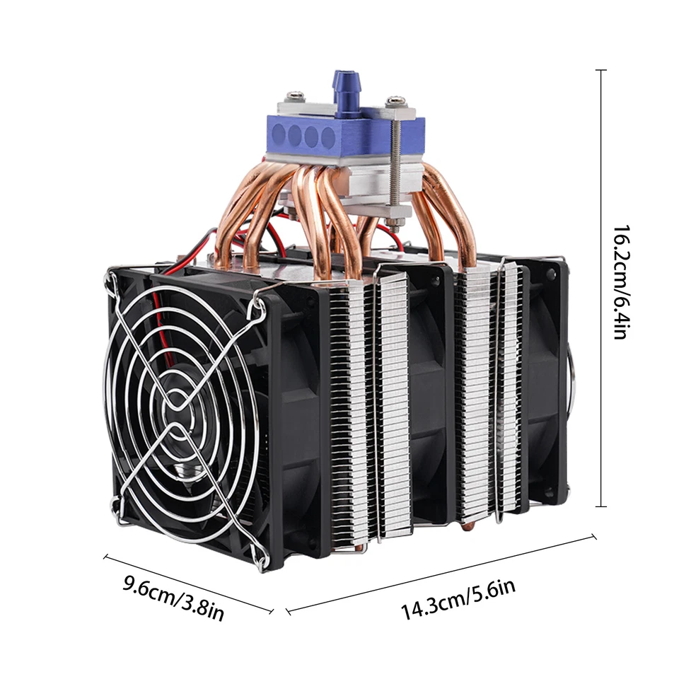 Enfriador de agua para acuario peces camarones tanque sistema de enfriamiento refrigeración 180 W Foto 3 de 4