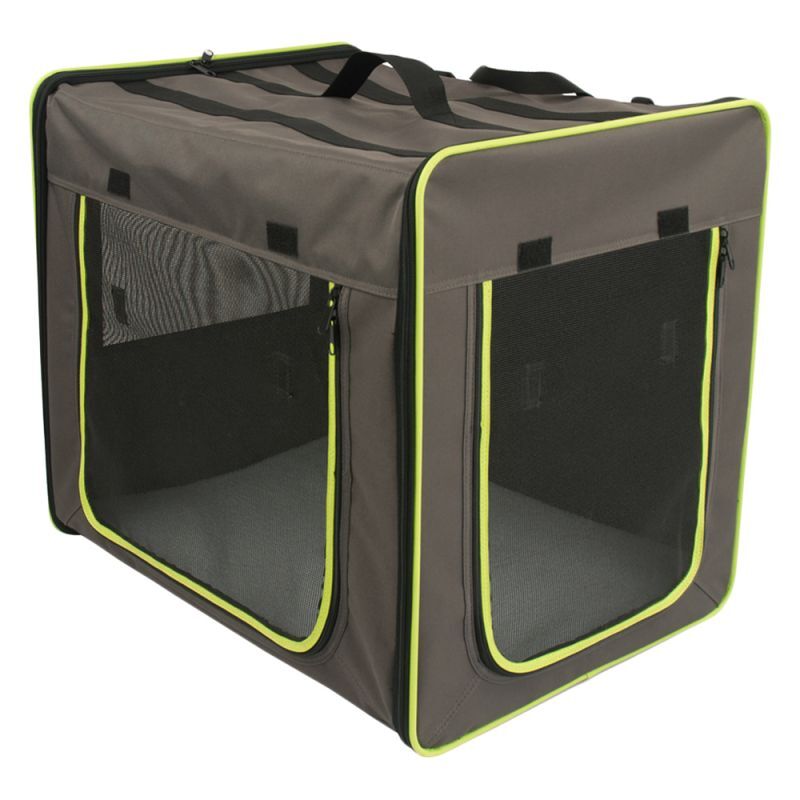 Dog Transport Crate Ideal at Home or Out and About 2 Mesh Doors Easy