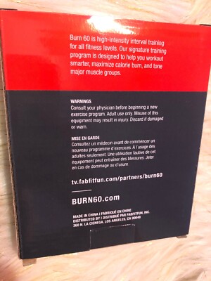 Burn 60 Set of Resistance Bands, New in Box FabFitFun Exercise Training
