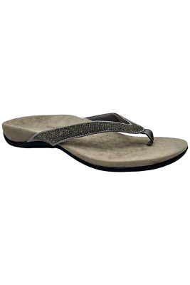 Vionic Women's Dillon Shine Slip On Sandals Stormy