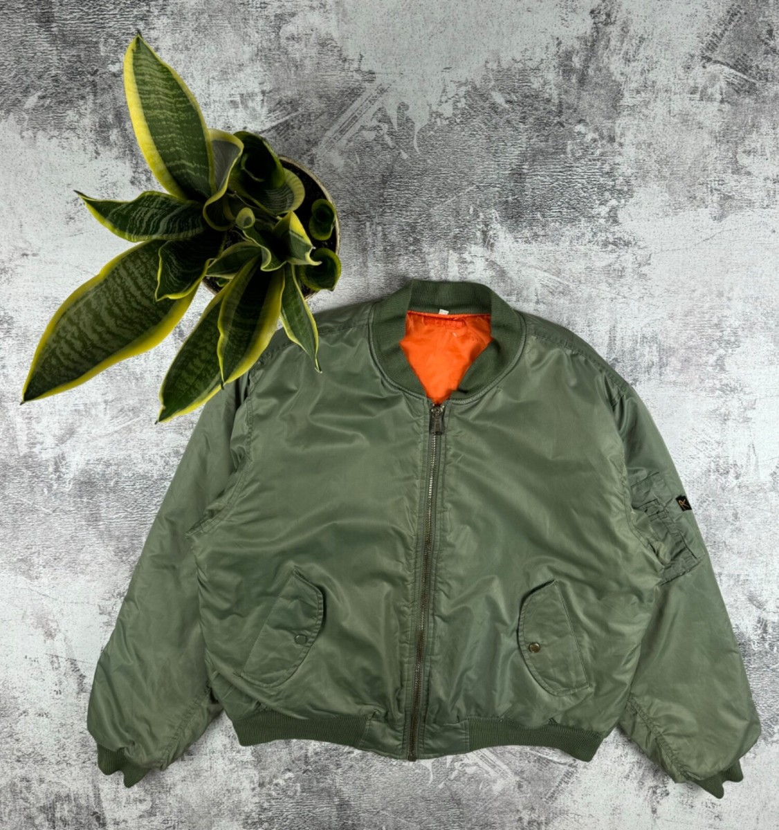 Vintage 90S USA MA-1 Bomber Flyers Intermediate Reversible 2 Vintage 90S USA MA-1 Bomber Flyers Intermediate Reversible 2