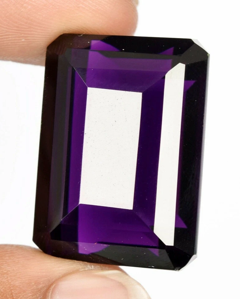 AAA 91.40 Ct. Purple Amethyst Emerald Cut Loose Gemstone Gift for Ring & Pendent - Image 2 of 4