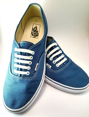 blue vans brown laces