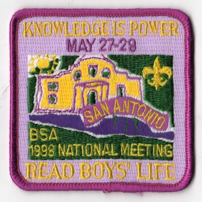 #ad #ad 1998 National Meeting Kowledge is Power Read Boy#x27;s Life BSA Patch PR Bdr. VA 23 $3.20