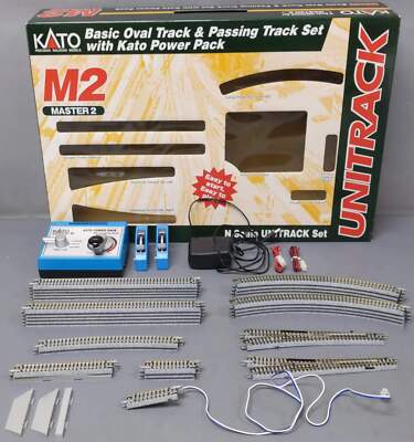 N Scale- Kato 20-851-1 M2 Basic Oval & Siding Track Pack with Transformer N11476
