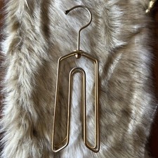 Vintage Brass Tie Monarch Metal Tie Scarf Belt Hanger Closet Organization Swivel