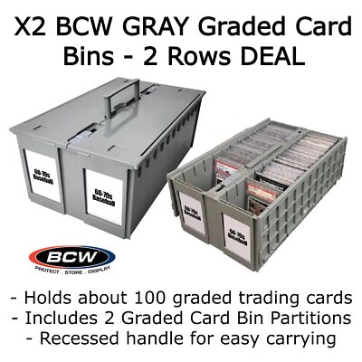 bcw graded card bin BCW 2-Row Graded Card Bin