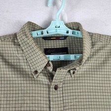 Greg Norman Mens Shirt XL Green White Button ...