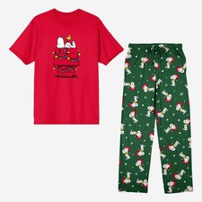 Men Snoopy Holiday Lounge Set