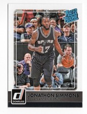 Jonathon Simmons RC 2015-16 Donruss #228 San Antonio Spurs Basketball Card