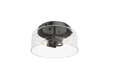 Hunter Hartland 12 in. 2 Light Noble Bronze Flush Mount Kitchen Light # 19015