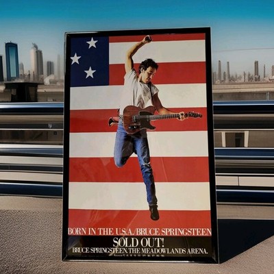 Bruce Springsteen 1984 Born In The USA  Meadowlands Framed Concert Poster