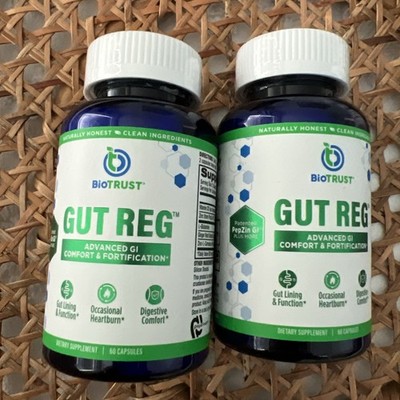 60ct Biotrust Gut Reg Advanced GI Comfort & Fortification D3 Zinc Exp 06/27