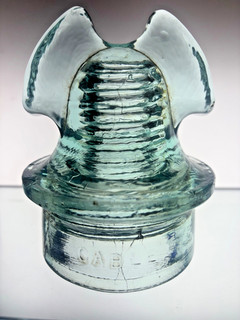 Stunning Classic CD 259 CABLE Aqua Glass Insulator Crisp light aqua