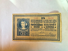 Austria Hungary 25 Kronen 1918 Banknote Oesterreichisch Ungarische Bank WWI Era
