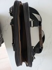 Boconi Garth Slim Leather Briefcase Zipster Black with Brown accents — photo 8