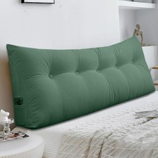 Wedge Pillow Headboard Triangular Bed Wedge Pillow for 76x20x8Inches Green