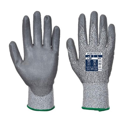 Schnittfeste Handschuhe Portwest grau L Polyurethan A620GRRL Arbeitsschutz