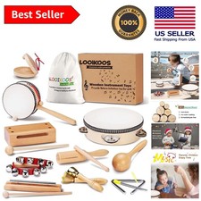 Wooden Musical Percussion Set for Toddlers 1-3 - Enhance Creativity  Skills