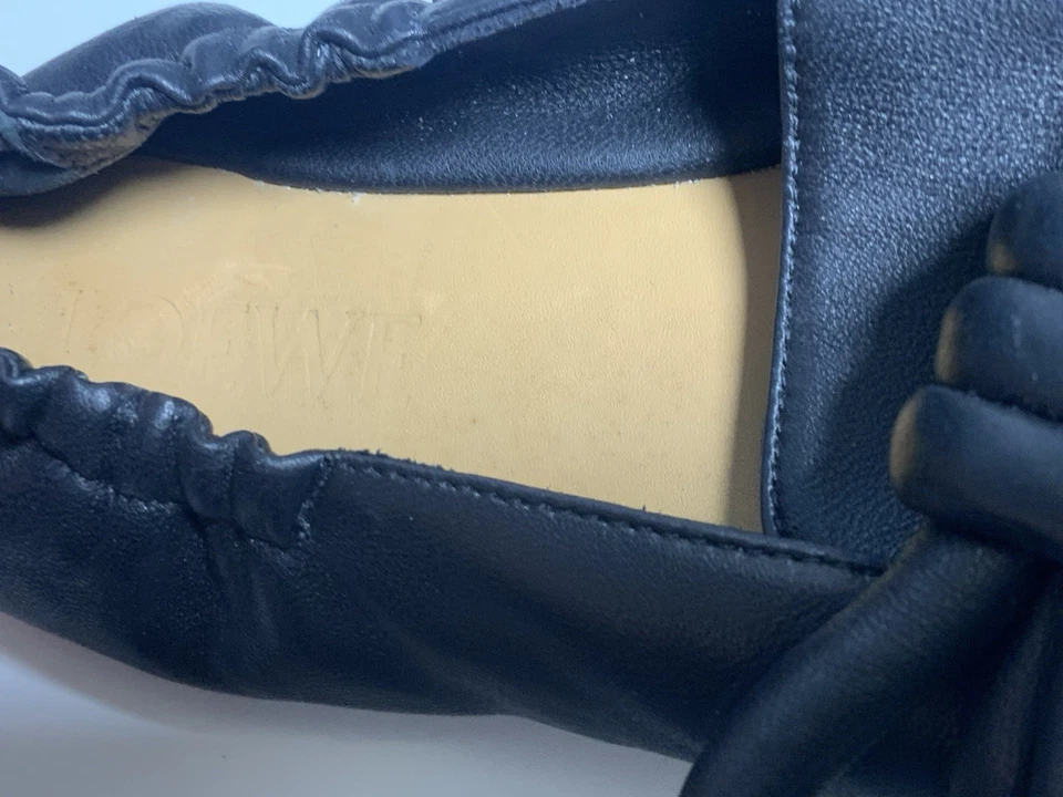 Women’s US 5 Loewe Black Leather Loafers, Limited Edition, VHTF, popular. - Image 3 of 4