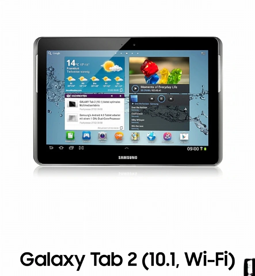 Samsung Galaxy Tab 2 10.1" 16GB Titanum-Silber WiFi P5110 ✅