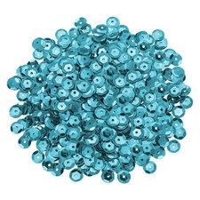 800Pcs Loose Cup Sequins 8mm Round Loose Sequin - 0.7 oz 20g Lake Blue 