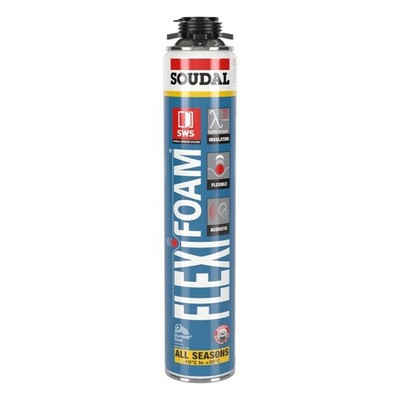 Soudal Flexifoam 750ml Flexischaum PU Pistolenschaum Flexibel Bauschaum