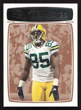 2008 Topps Rookie Progression Greg Jennings Bronze #/389 SN #28 Card. rookie card picture