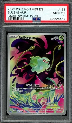 Pokemon TCG Mega Evolution #133 Bulbasaur Illustration Rare PSA 10 GEM MT