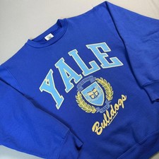 Vintage Yale University Bulldogs Blue Sweater