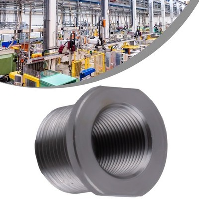 1/2-28 ID To 5/8-24 OD Threaded Adapter Stainless Steel Silver Joint Connector