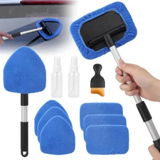 11pcs Windshield Cleaning Tool Kit Car Window Glass Wiper Cleaner Brush Reusable