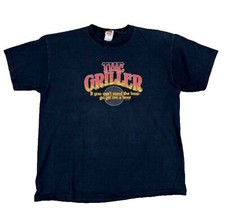 Fruit Of The Loom Heavy Cotton 00's Y2K Griller Tee-Shirt Get Me A Beer XXL