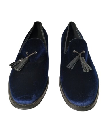 Steve Madden Men\'s Velvet Shoes size 8 blue Slip On Lifted Leather Fabric Lining Men main image 3