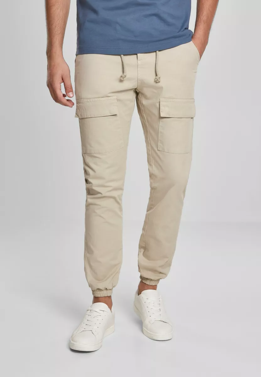 Urban Classics Men s Trousers Jogging Cargo Pocket Front Concrete