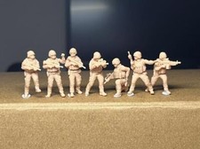 3D Printed 1/72 Modern French soldier 7 Person Model Unpainted
